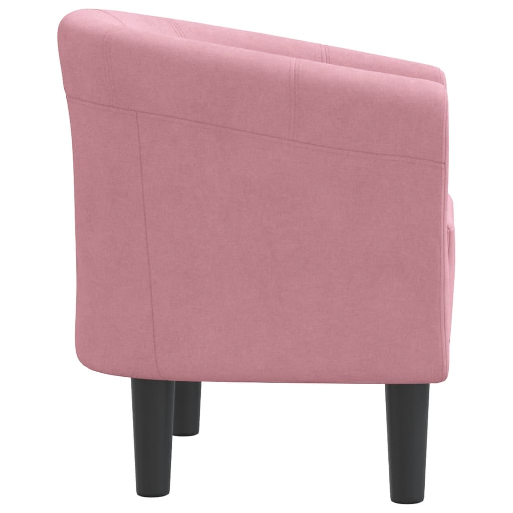 Chaise cabriolet rose velours Fauteuils vidaXL   