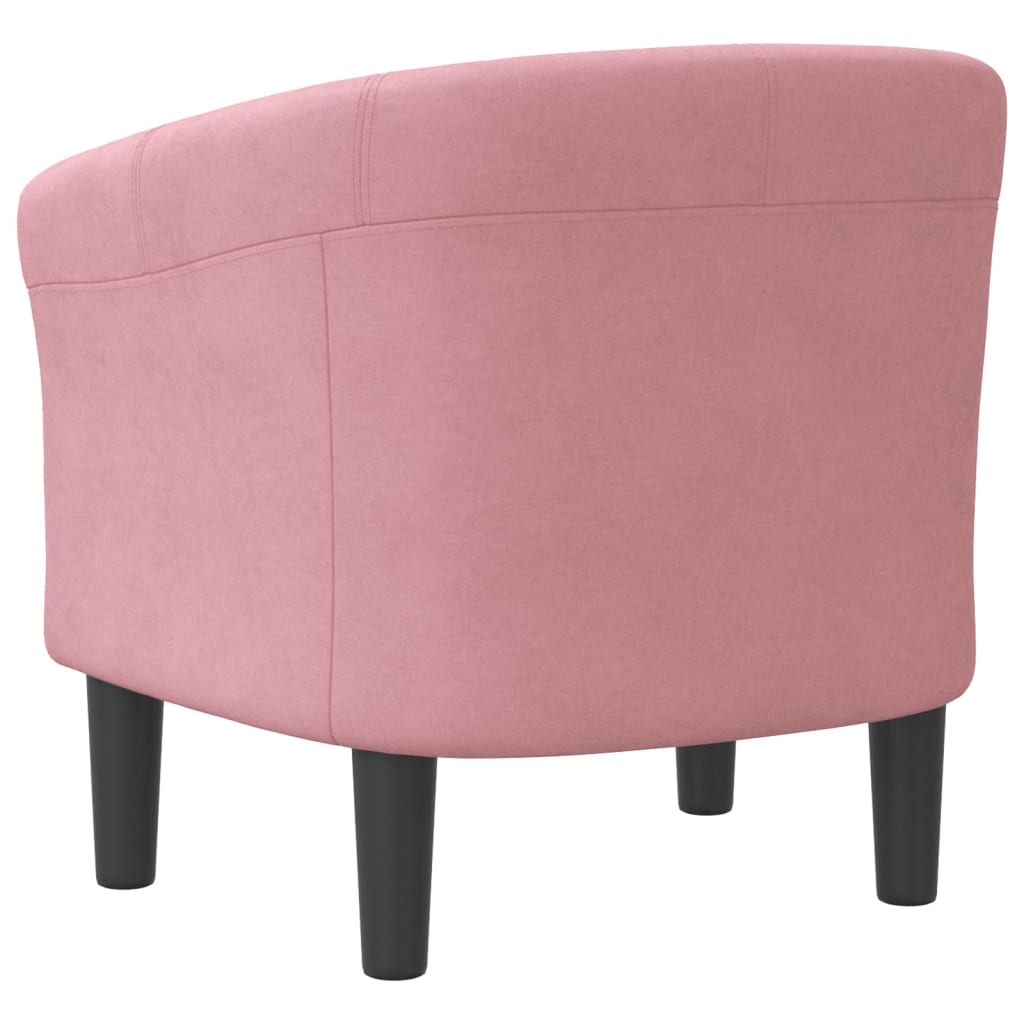 Chaise cabriolet rose velours Fauteuils vidaXL   