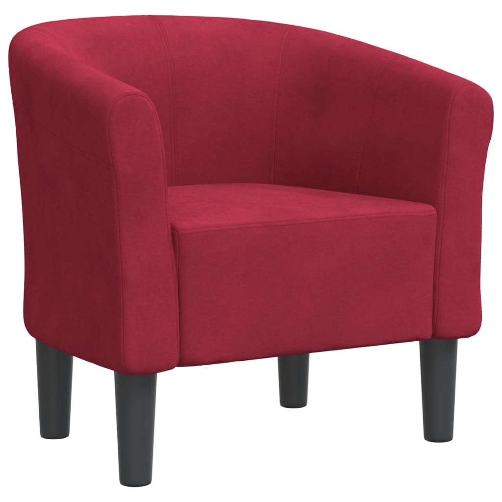 Chaise cabriolet rouge bordeaux velours Fauteuils vidaXL   