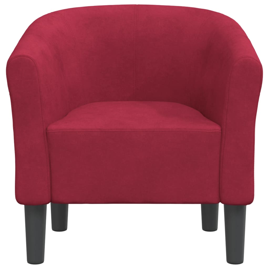 Chaise cabriolet rouge bordeaux velours Fauteuils vidaXL   