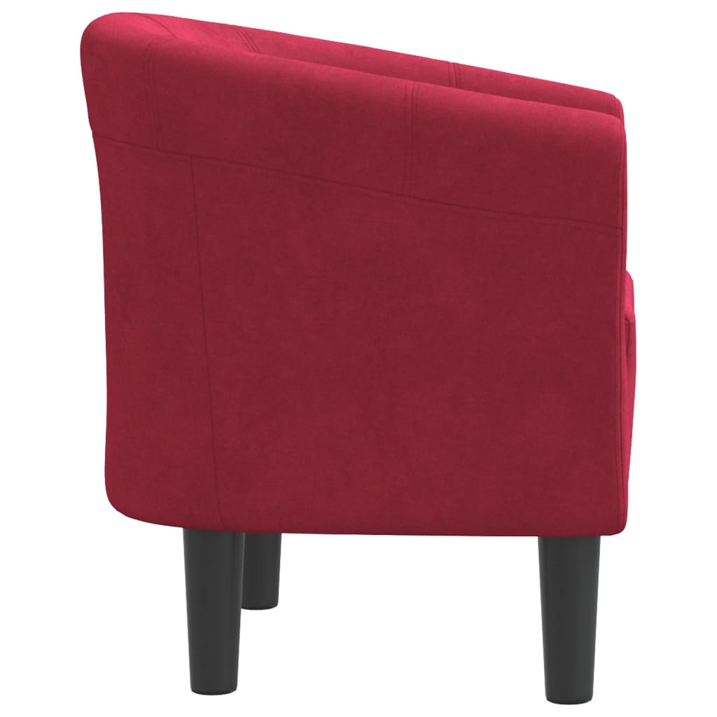 Chaise cabriolet rouge bordeaux velours Fauteuils vidaXL   