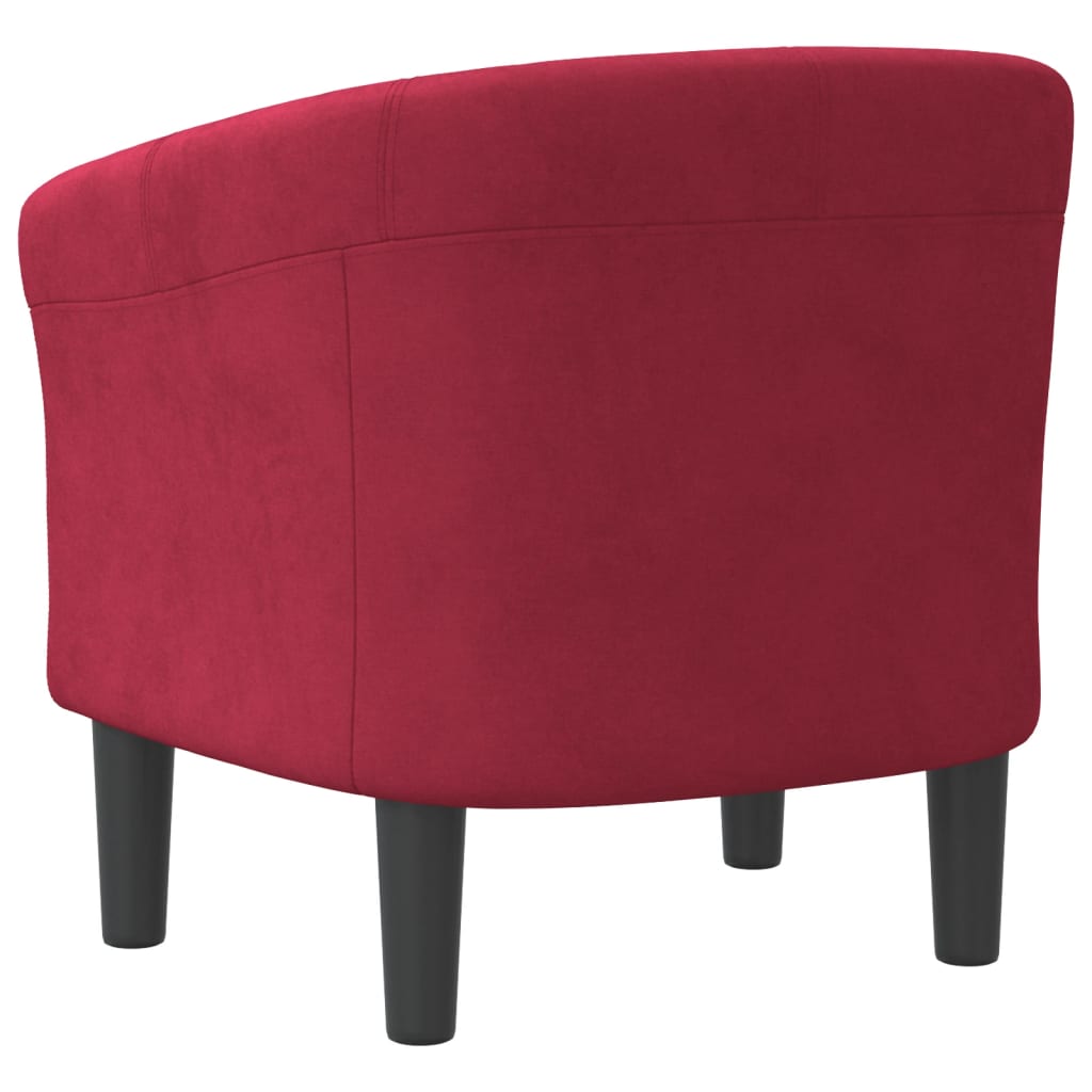 Chaise cabriolet rouge bordeaux velours Fauteuils vidaXL   