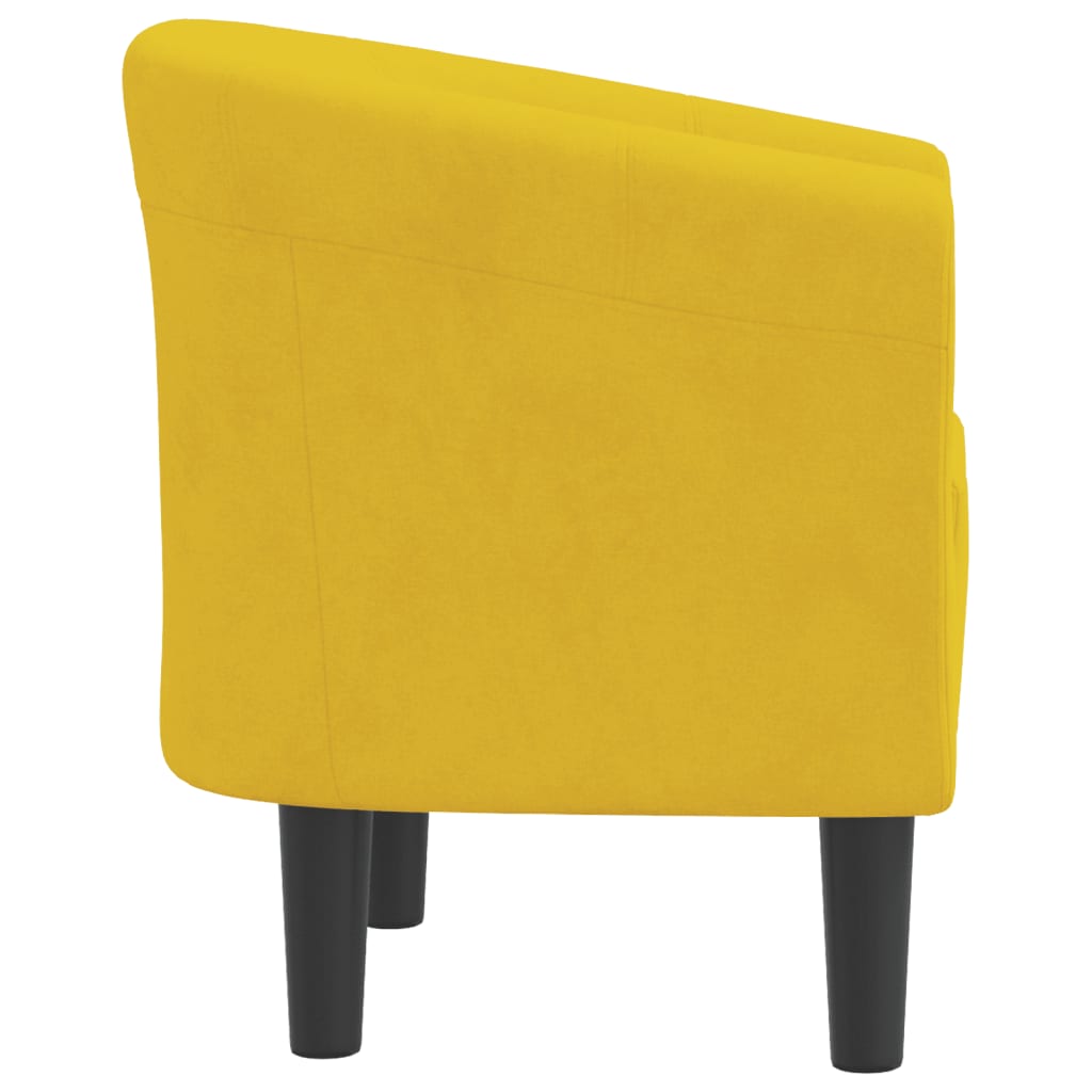 Chaise cabriolet jaune velours Fauteuils vidaXL   