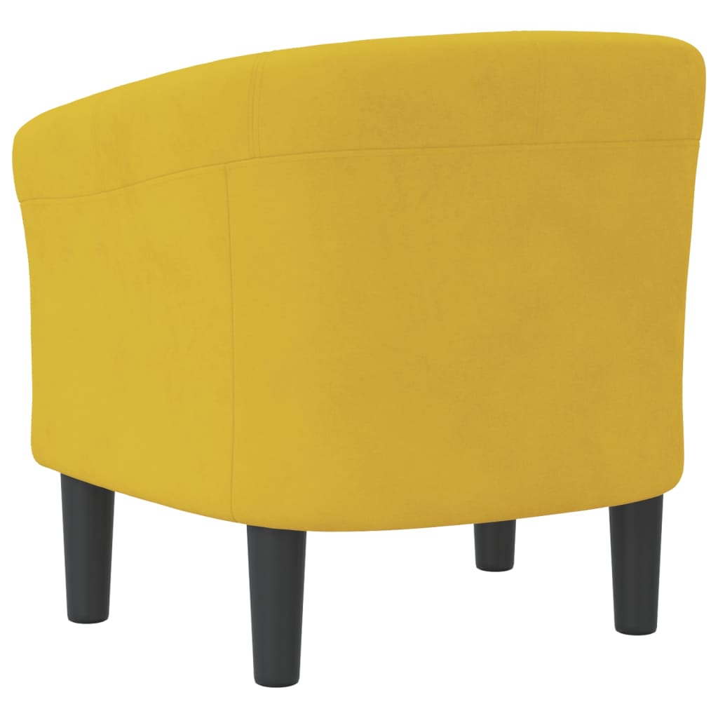 Chaise cabriolet jaune velours Fauteuils vidaXL   