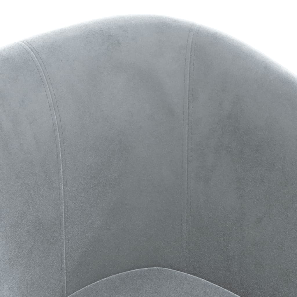 Chaise cabriolet avec repose-pied gris foncé velours Fauteuils vidaXL   