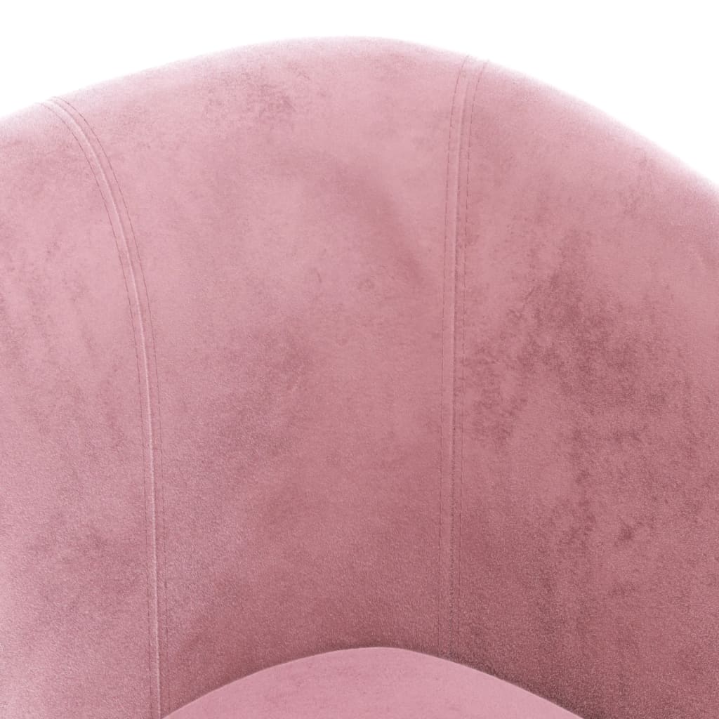 Chaise cabriolet avec repose-pied rose velours Fauteuils vidaXL   