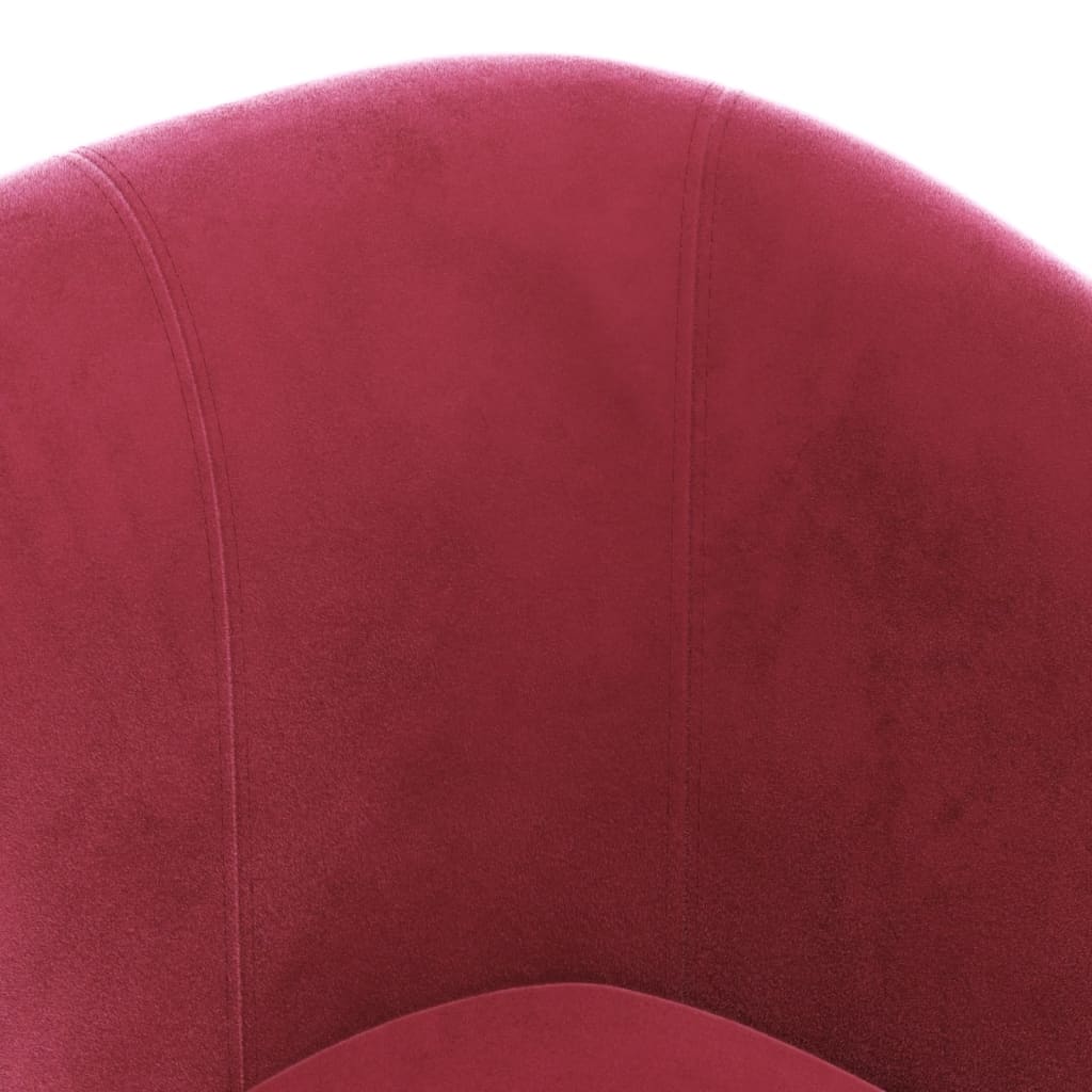 Chaise cabriolet avec repose-pied rouge bordeaux velours Fauteuils vidaXL   