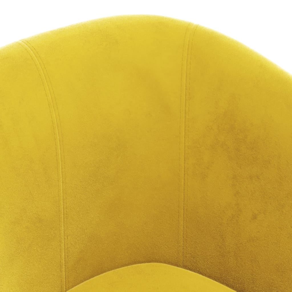 Chaise cabriolet avec repose-pied jaune velours Fauteuils vidaXL   