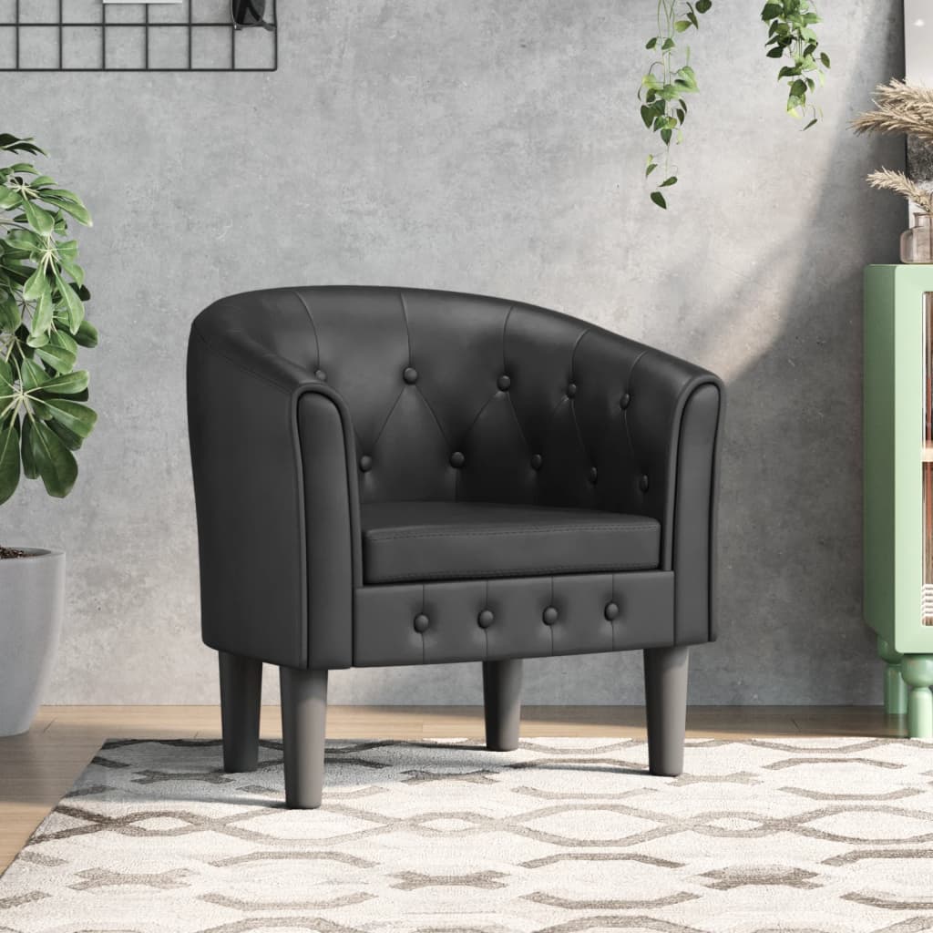 Fauteuil noir similicuir Fauteuils vidaXL   