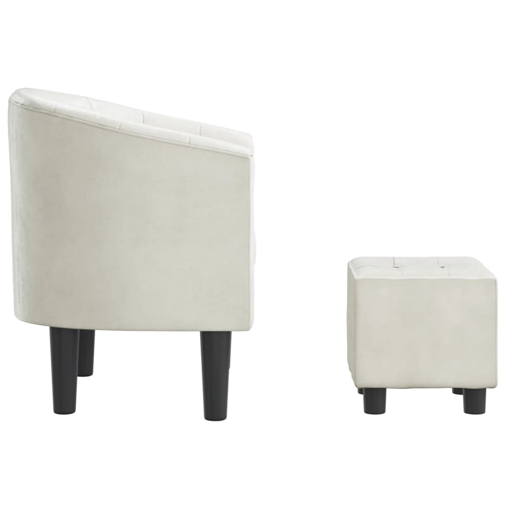 Fauteuil avec repose-pied blanc similicuir Fauteuils vidaXL   