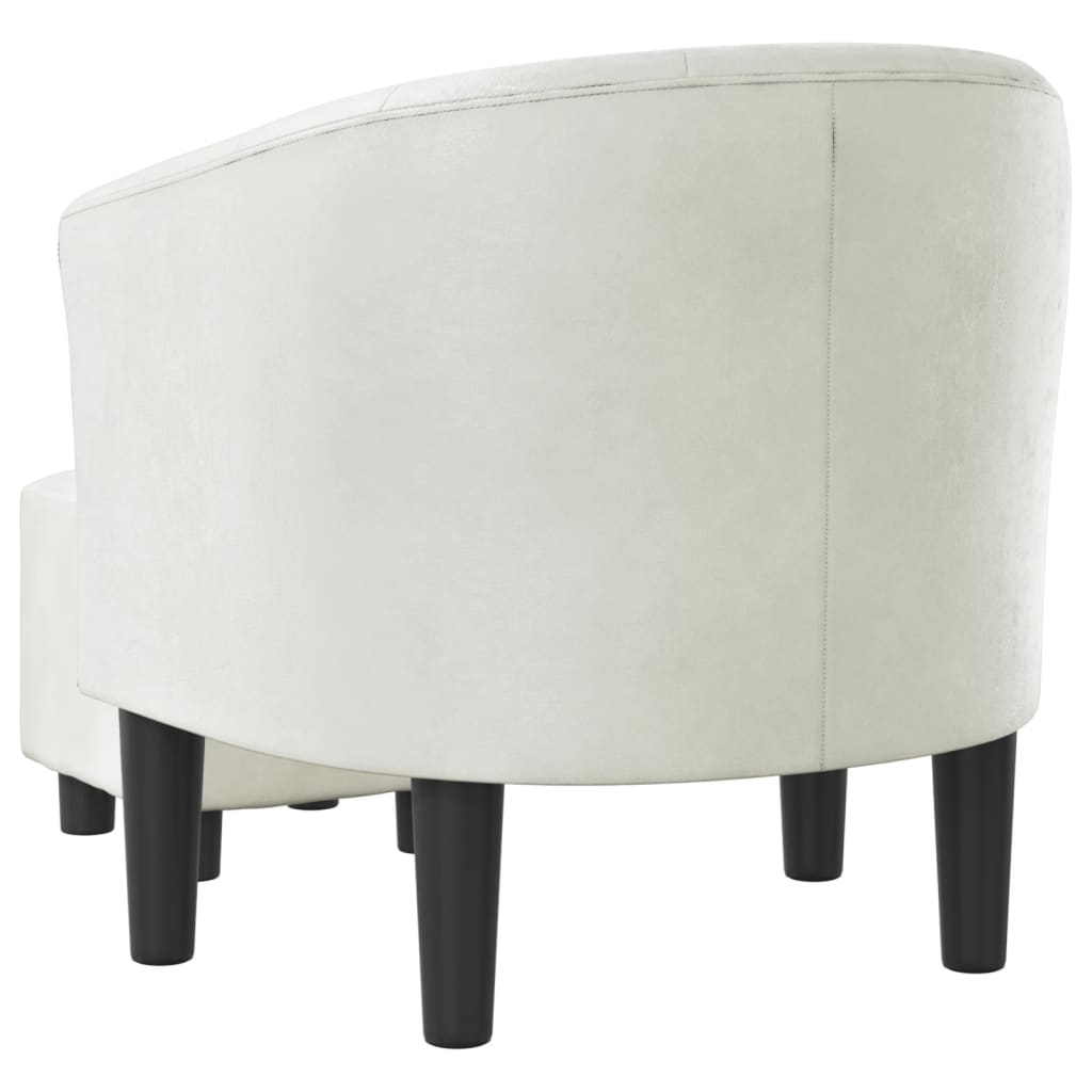 Fauteuil avec repose-pied blanc similicuir Fauteuils vidaXL   