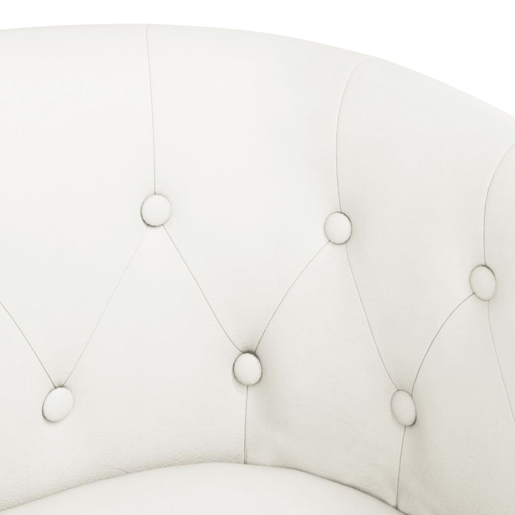 Fauteuil avec repose-pied blanc similicuir Fauteuils vidaXL   