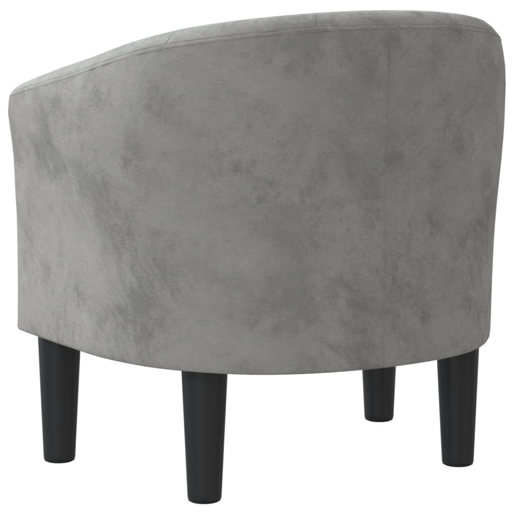 Fauteuil cabriolet gris clair velours Fauteuils vidaXL   