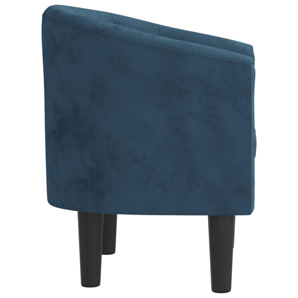 Chaise cabriolet bleu foncé velours Fauteuils vidaXL   