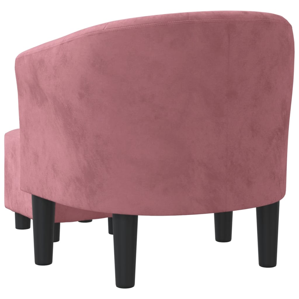 Fauteuil avec repose-pied rose velours Fauteuils vidaXL   