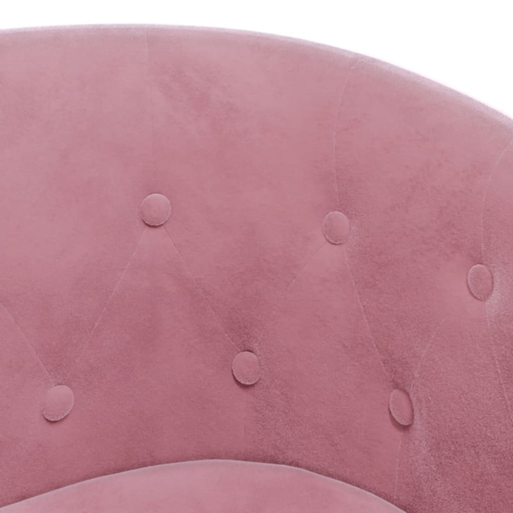 Fauteuil avec repose-pied rose velours Fauteuils vidaXL   