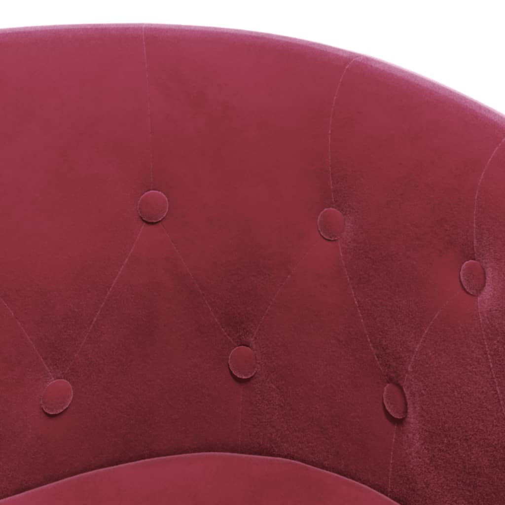 Fauteuil avec repose-pied rouge bordeaux velours Fauteuils vidaXL   