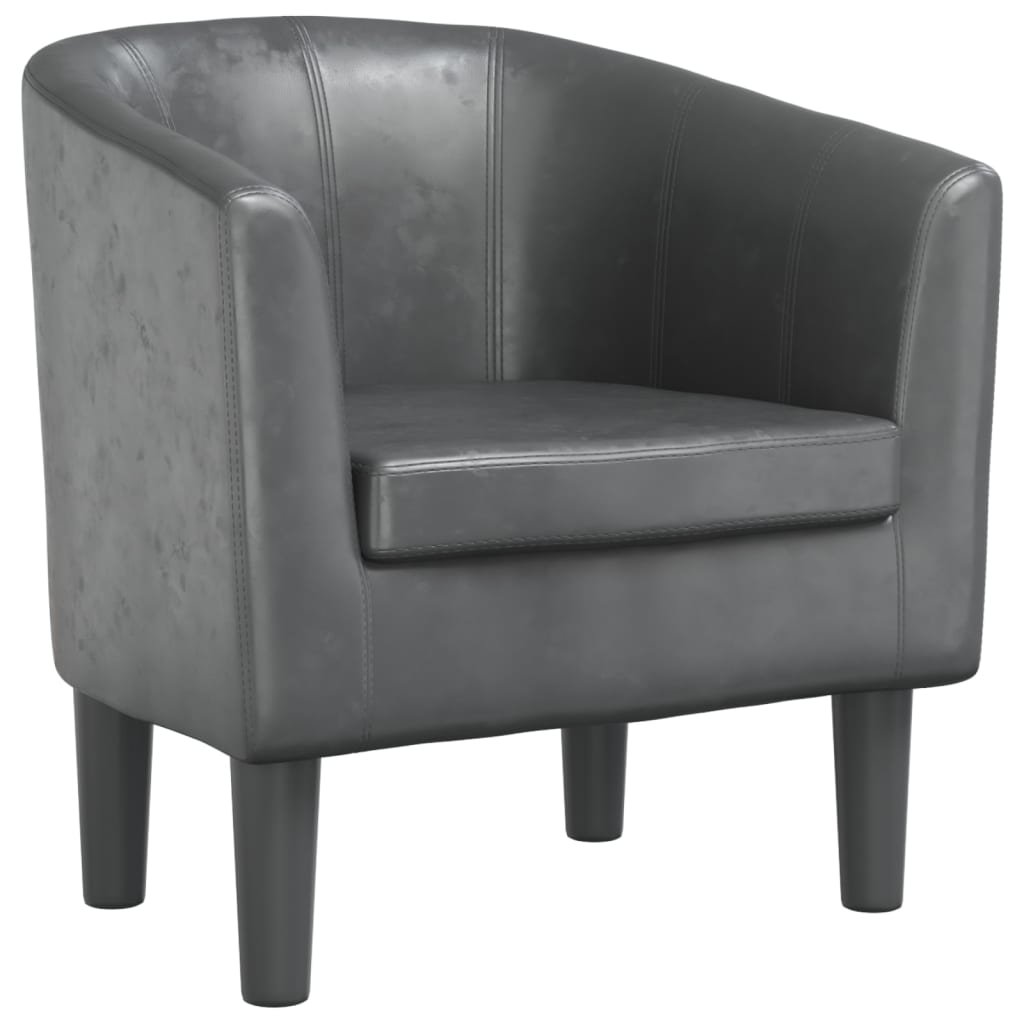 Fauteuil gris similicuir Fauteuils vidaXL   