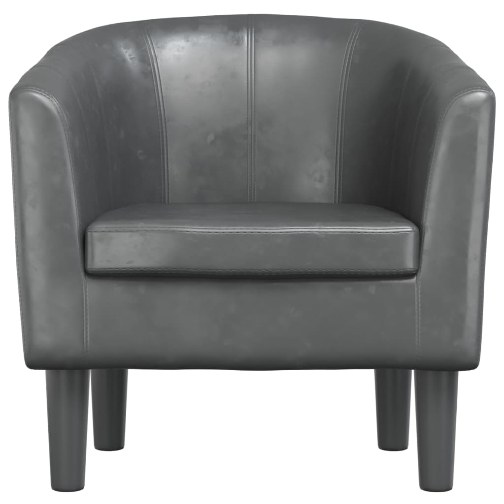 Fauteuil gris similicuir Fauteuils vidaXL   