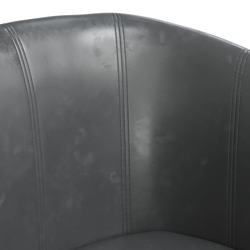 Fauteuil gris similicuir Fauteuils vidaXL   