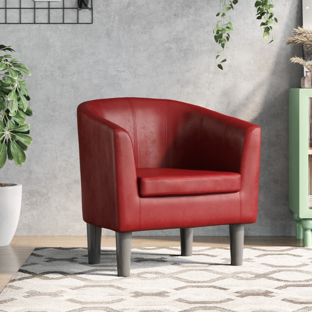 Fauteuil rouge bordeaux similicuir Fauteuils vidaXL   