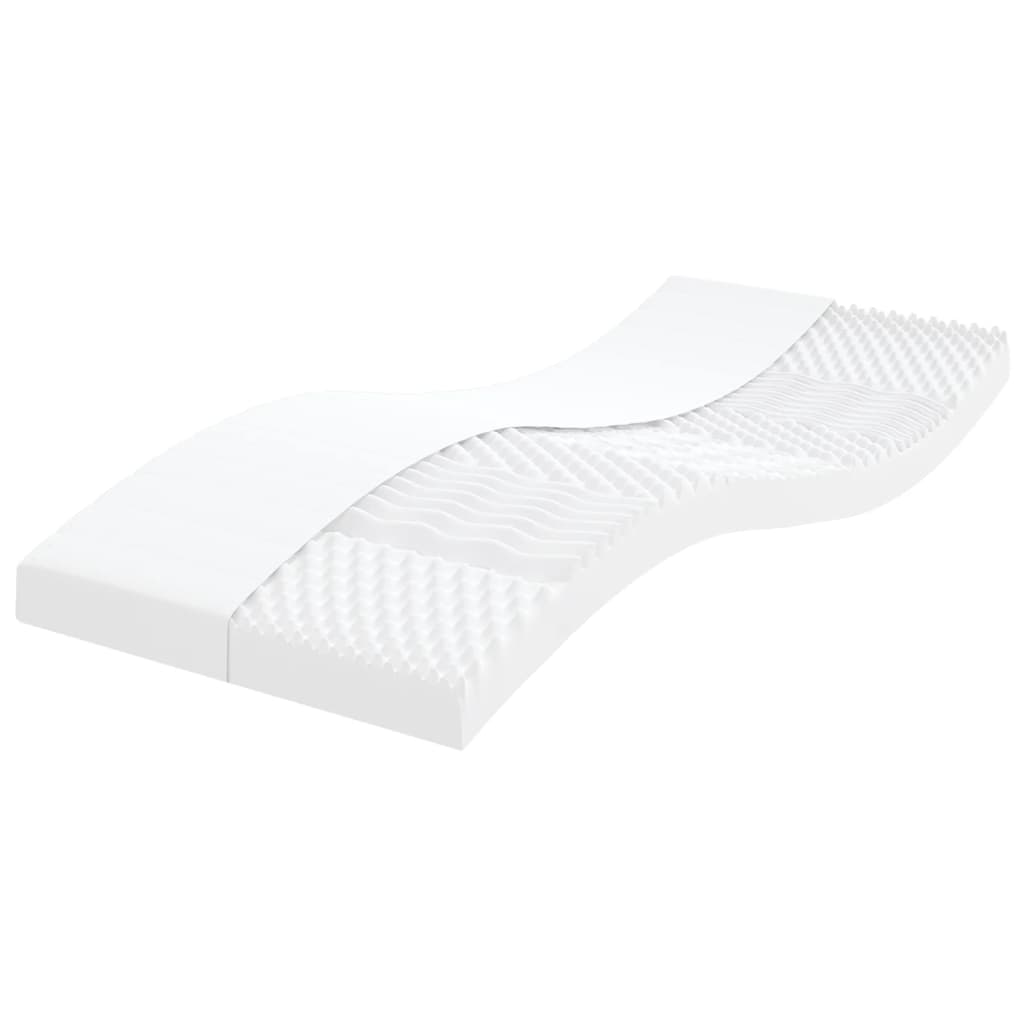 Matelas en mousse blanc 90x190 cm 7 zones dureté 20 ILD Matelas vidaXL   