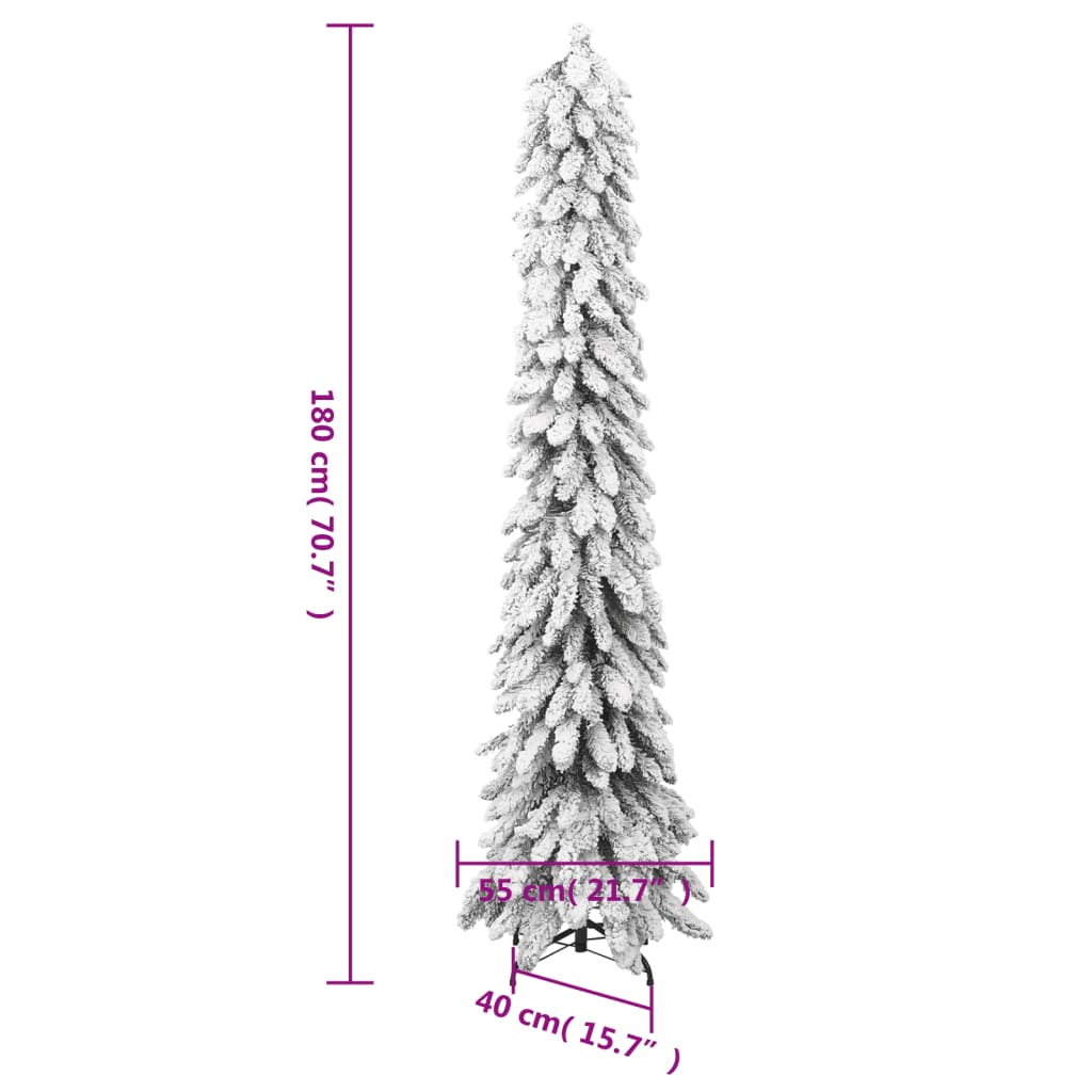 Sapin de Noël artificiel pré-éclairé avec 100 LED/neige floquée - Xios Store SNC