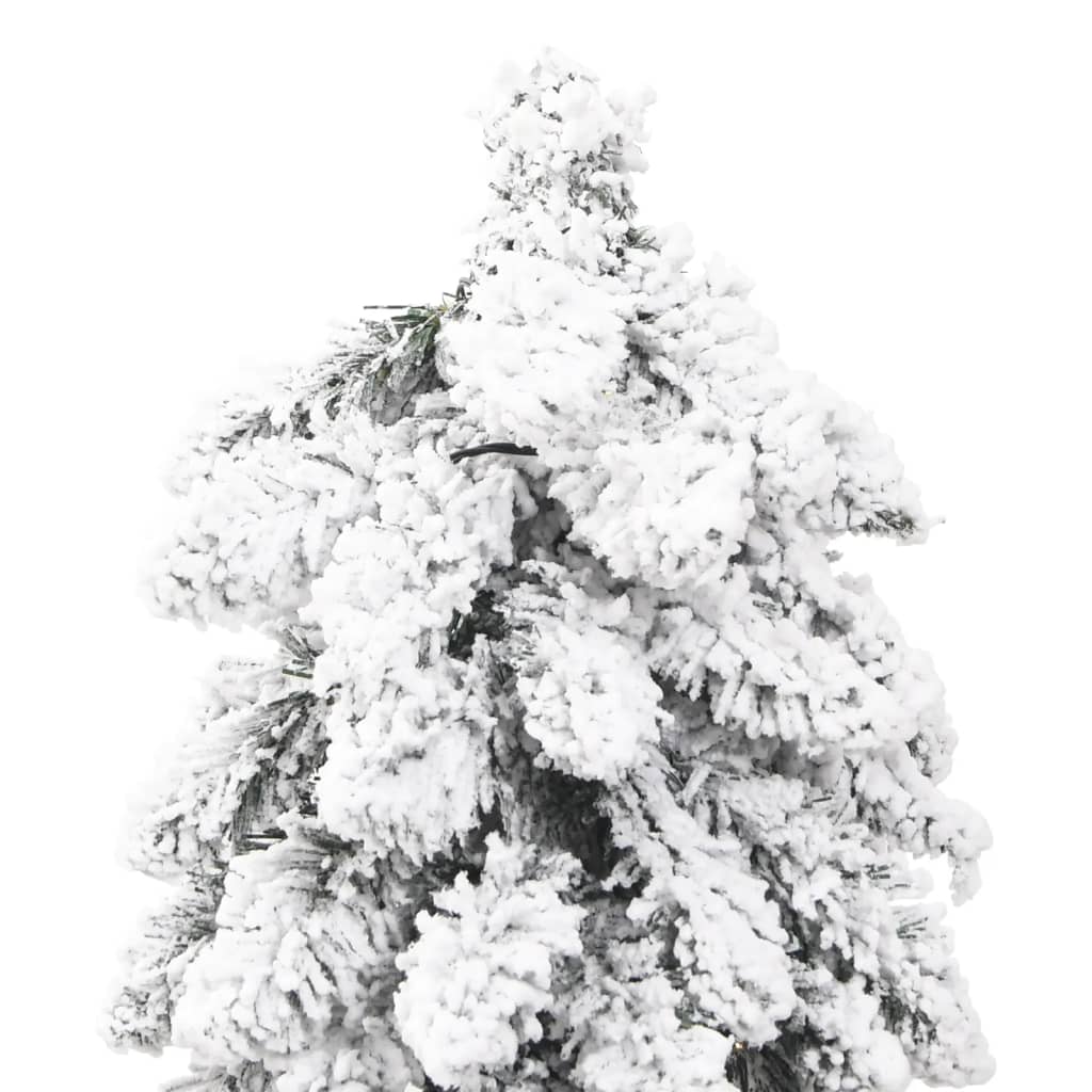 Sapin de Noël artificiel pré-éclairé avec 100 LED/neige floquée - Xios Store SNC