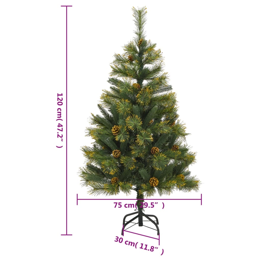 Sapin de Noël artificiel articulé avec pommes de pin 120 cm - Xios Store SNC