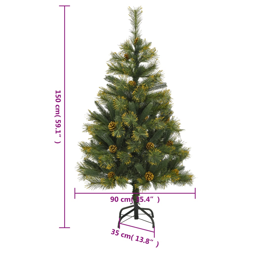 Sapin de Noël artificiel articulé avec pommes de pin 150 cm - Xios Store SNC