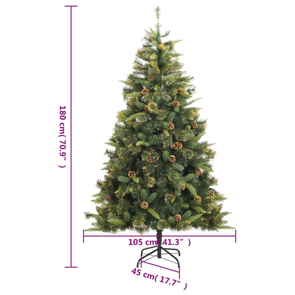 Sapin de Noël artificiel articulé avec pommes de pin 180 cm - Xios Store SNC