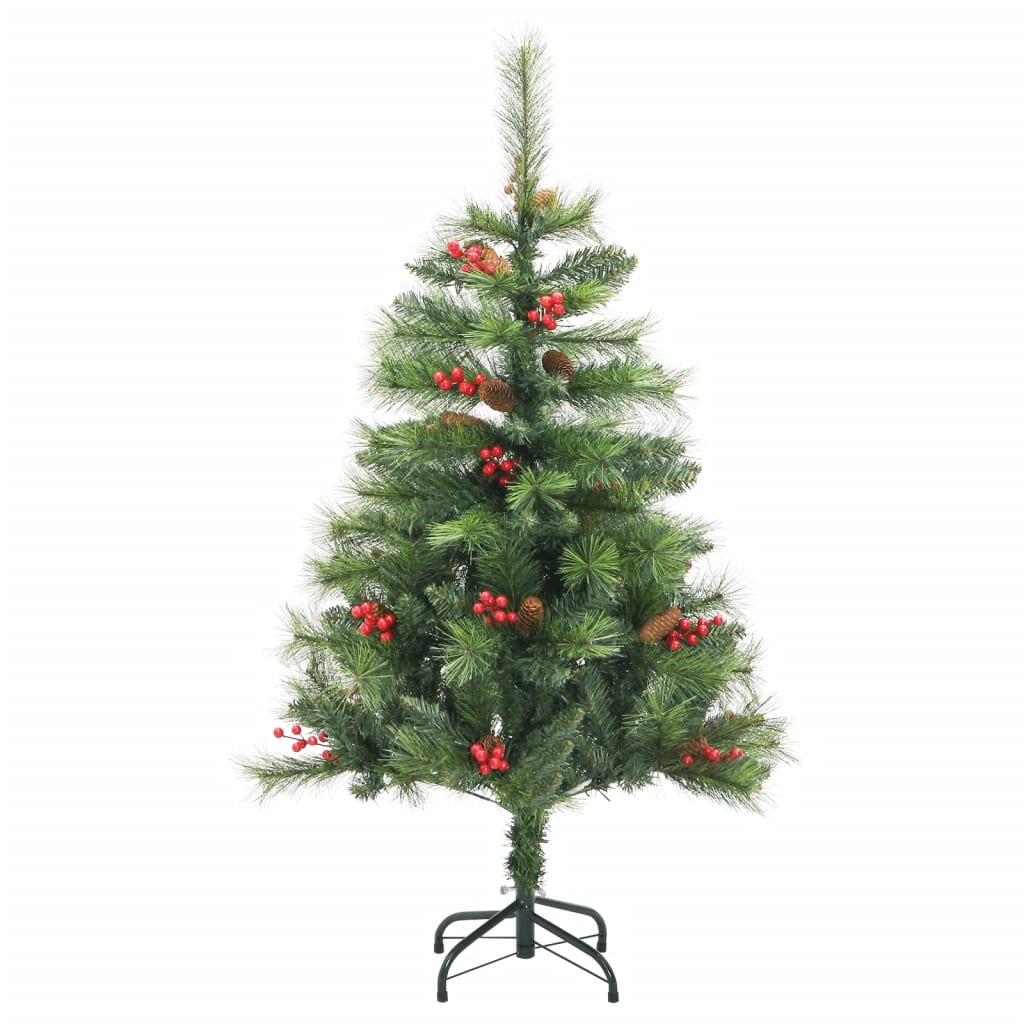 Sapin de Noël artificiel avec pommes de pin et baies 120 cm - Xios Store SNC