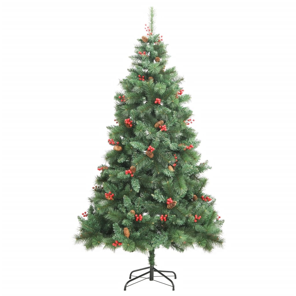 Sapin de Noël artificiel avec pommes de pin et baies 180 cm - Xios Store SNC