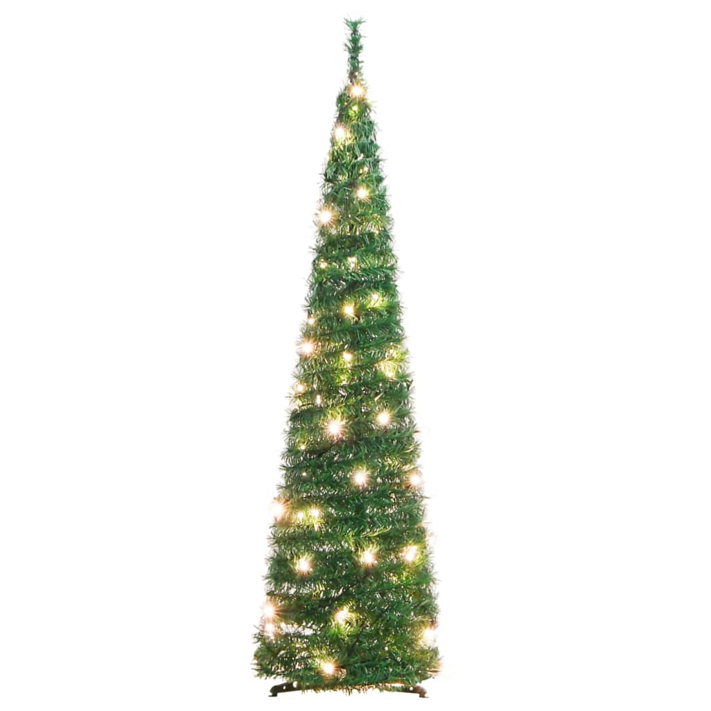 Sapin de Noël artificiel escamotable 50 LED vert 120 cm - Xios Store SNC