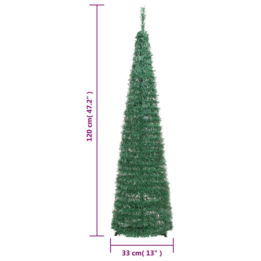 Sapin de Noël artificiel escamotable 50 LED vert 120 cm - Xios Store SNC