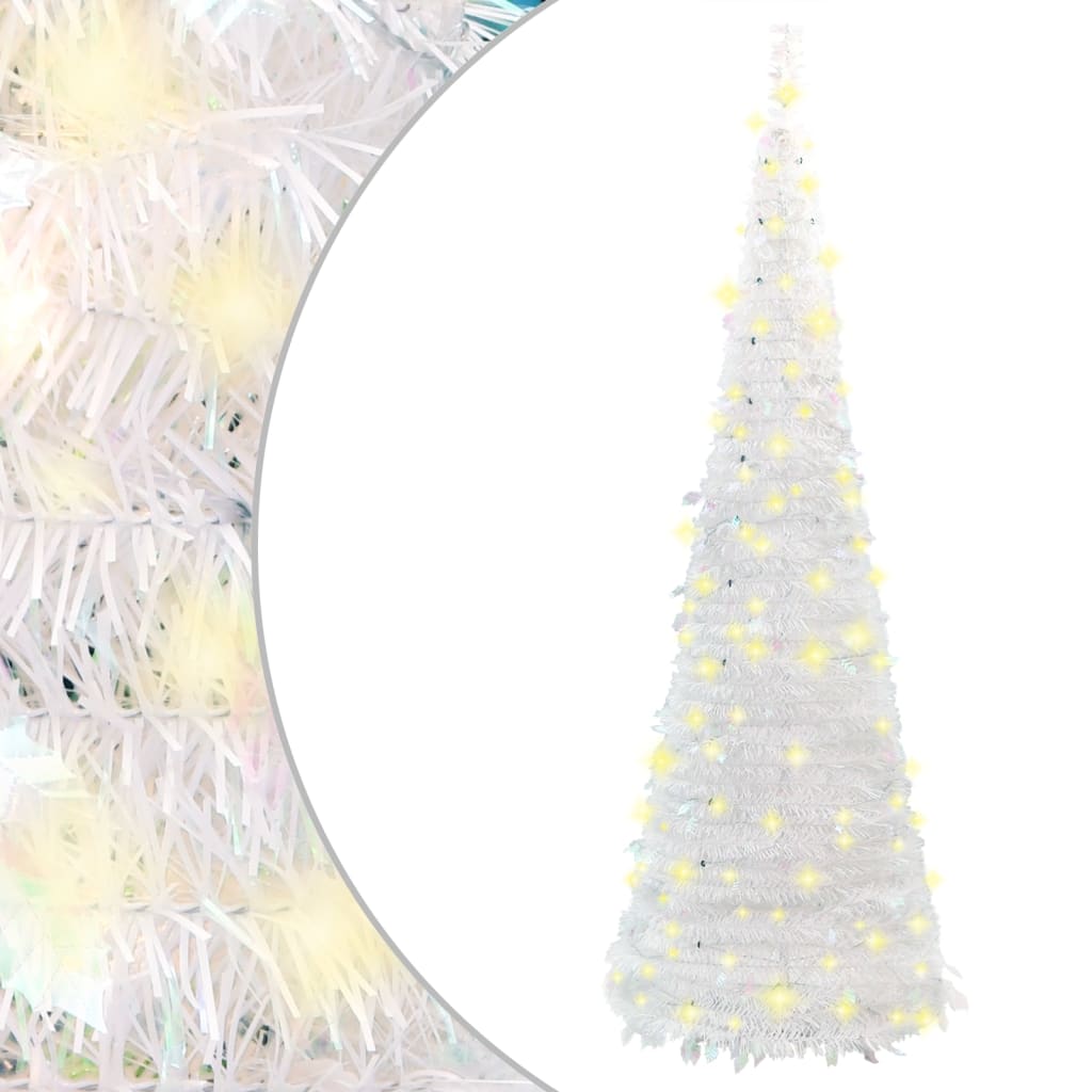 Sapin de Noël artificiel escamotable 150 LED blanc 180 cm - Xios Store SNC