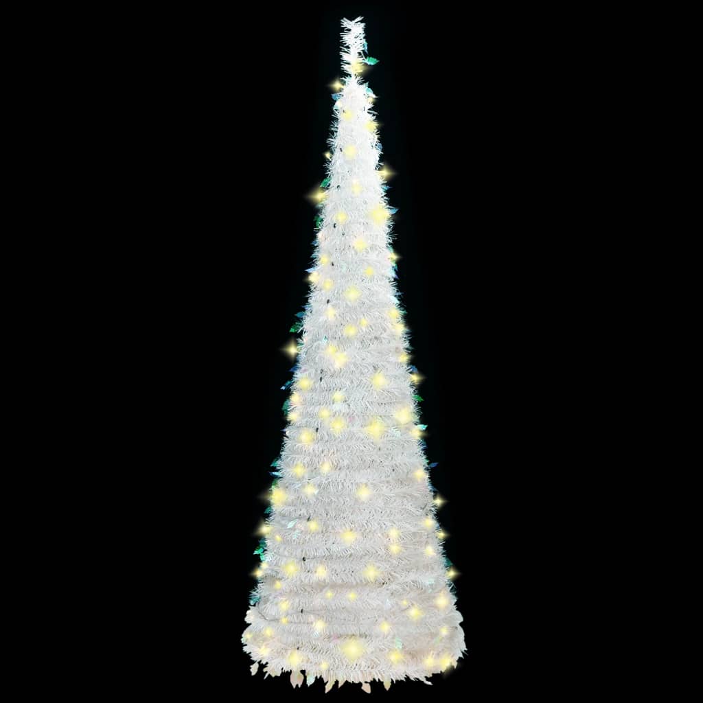 Sapin de Noël artificiel escamotable 150 LED blanc 180 cm - Xios Store SNC