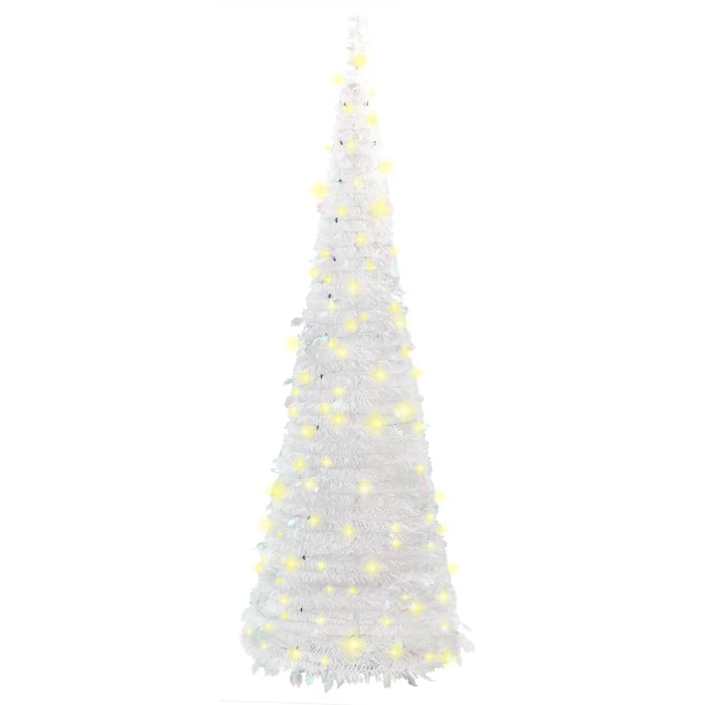 Sapin de Noël artificiel escamotable 150 LED blanc 180 cm - Xios Store SNC