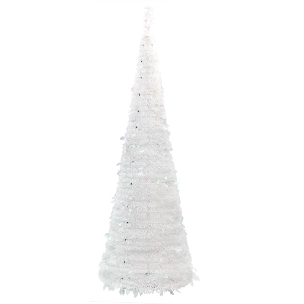 Sapin de Noël artificiel escamotable 150 LED blanc 180 cm - Xios Store SNC