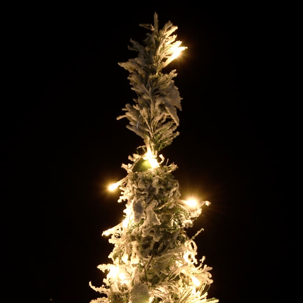 Sapin de Noël artificiel escamotable avec neige floquée 150 LED - Xios Store SNC