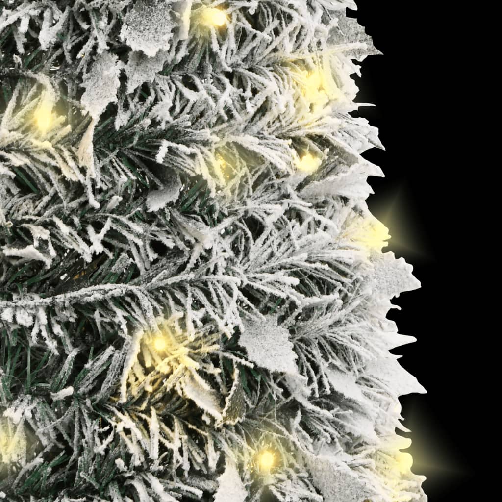 Sapin de Noël artificiel escamotable avec neige floquée 150 LED - Xios Store SNC