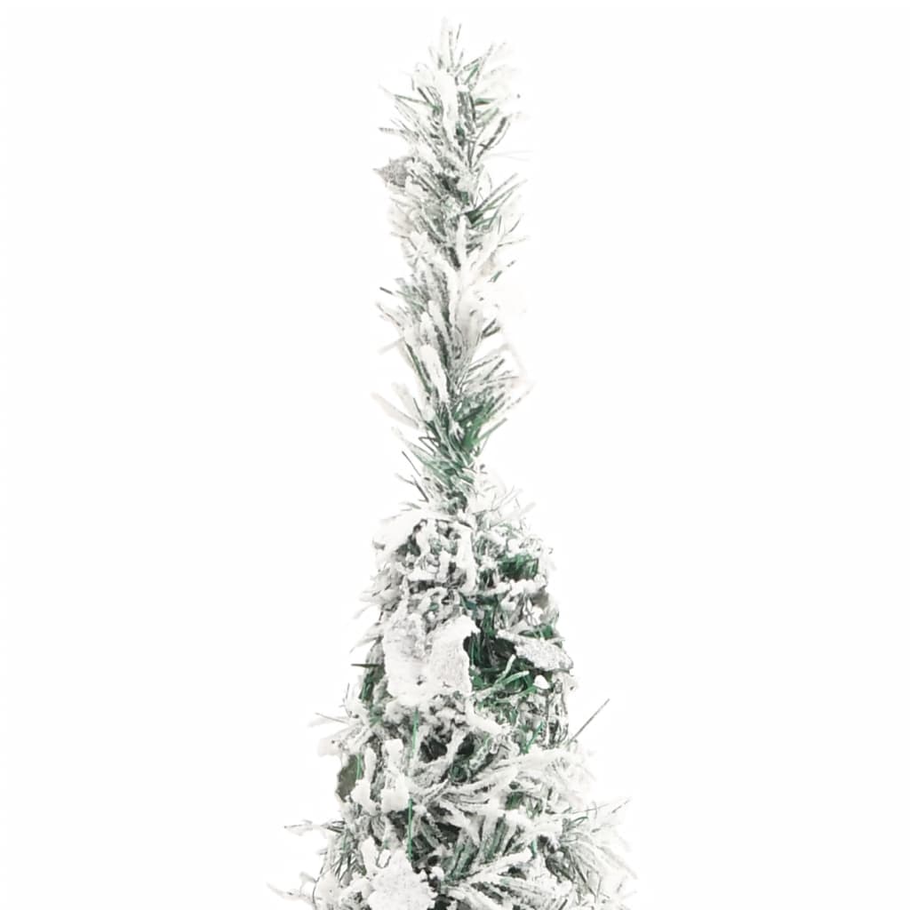 Sapin de Noël artificiel escamotable avec neige floquée 150 LED - Xios Store SNC