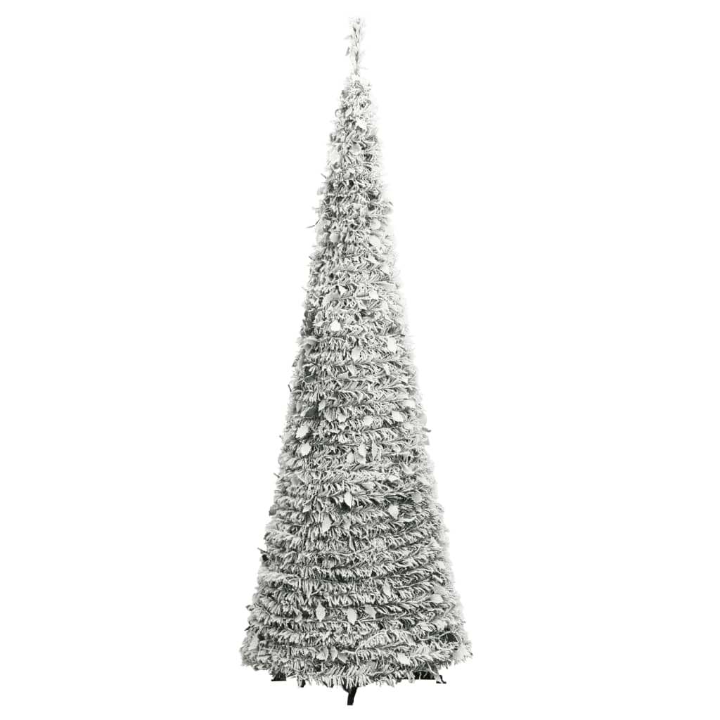 Sapin de Noël artificiel escamotable avec neige floquée 200 LED - Xios Store SNC