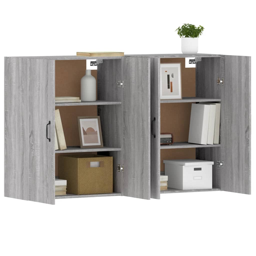 Image Armoires murales 2 pcs sonoma gris bois d'ingénierie | Xios Store SNC vidaXL Xios Store SNC