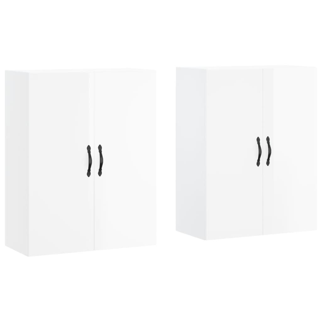 Image Armoires murales 2 pcs blanc brillant bois d'ingénierie | Xios Store SNC vidaXL Xios Store SNC