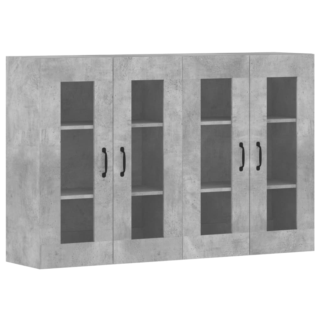 Image Armoires murales 2 pcs gris béton bois d'ingénierie | Xios Store SNC vidaXL Xios Store SNC