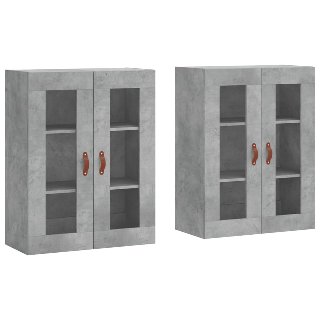 Image Armoires murales 2 pcs gris béton bois d'ingénierie | Xios Store SNC vidaXL Xios Store SNC