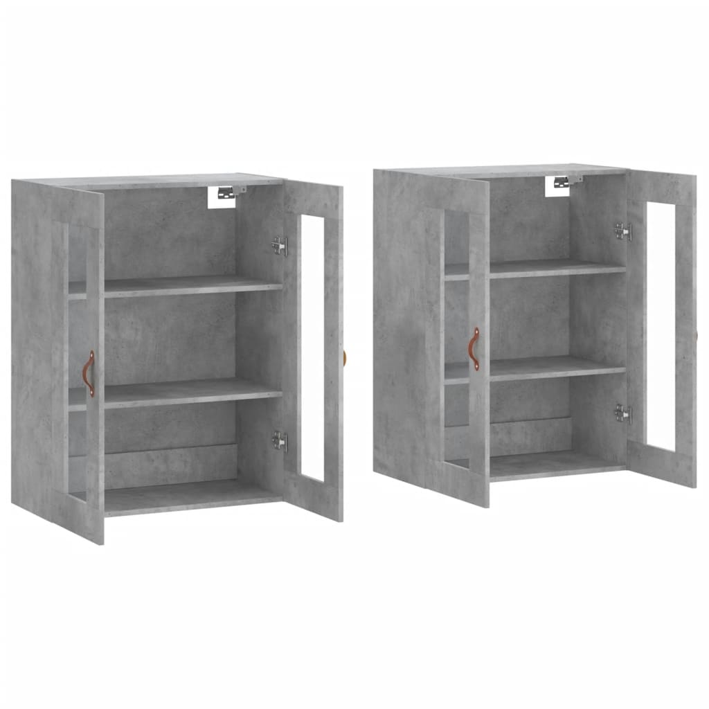 Image Armoires murales 2 pcs gris béton bois d'ingénierie | Xios Store SNC vidaXL Xios Store SNC