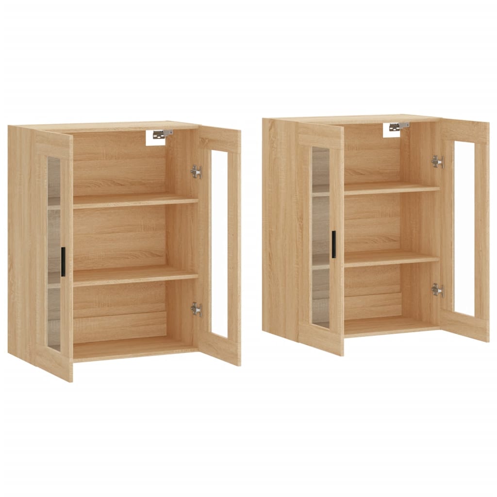 Image Armoires murales 2 pcs chêne sonoma bois d'ingénierie | Xios Store SNC vidaXL Xios Store SNC