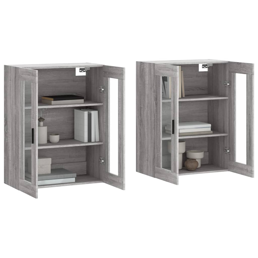 Image Armoires murales 2 pcs sonoma gris bois d'ingénierie | Xios Store SNC vidaXL Xios Store SNC